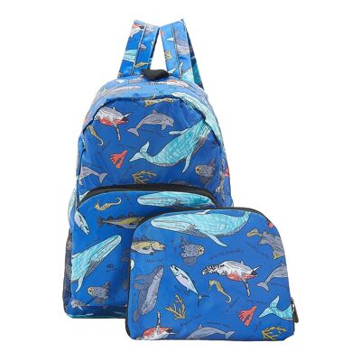 Eco Chic Lightweight Foldable Backpack Sea Creatures