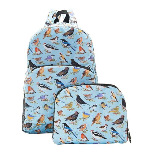 Eco Chic Lightweight Foldable Backpack Wild Birds