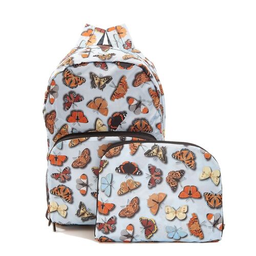 Eco Chic Lightweight Foldable Backpack Wild Butterflies