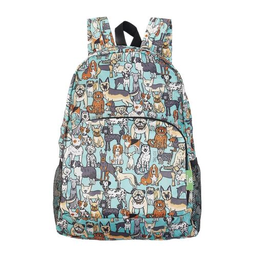 Eco Chic Lightweight Foldable Backpack Dogs