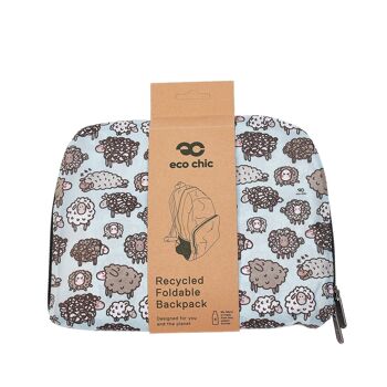 Sac à dos pliable léger Eco Chic mouton mignon 3