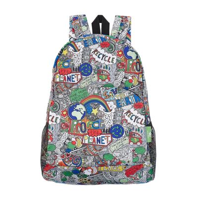 Mochila plegable liviana Eco Chic Save the Planet