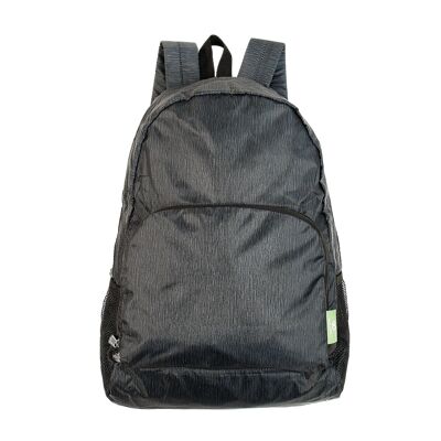 Eco Chic Leichter faltbarer Rucksack Schwarz