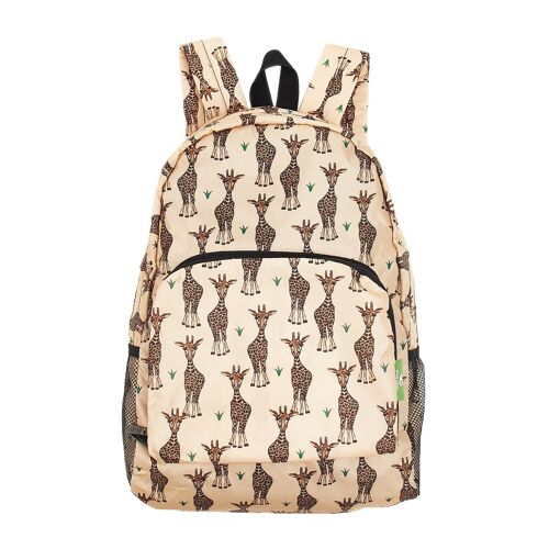 Eco Chic Lightweight Foldable Backpack Giraffes