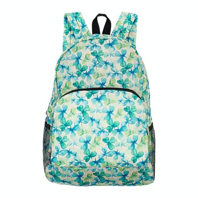 Eco Chic Lightweight Foldable Backpack Shamrocks
