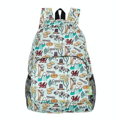 Eco Chic Lightweight Foldable Backpack Wales Montage