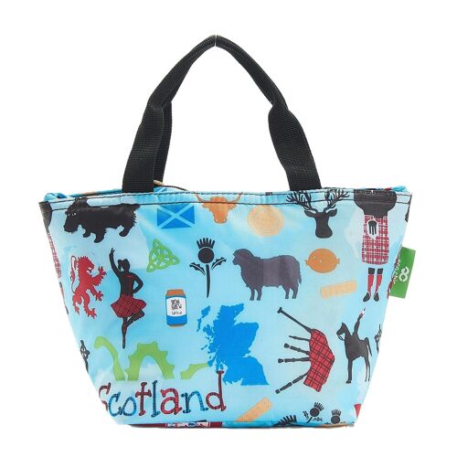 Eco Chic Lightweight Foldable Lunch Bag Scottish Montage
