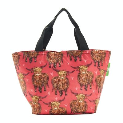 Eco Chic Leichte faltbare Lunchtasche Highland Cow