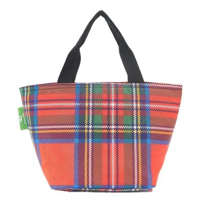 Eco Chic Lightweight Foldable Lunch Bag Tartan