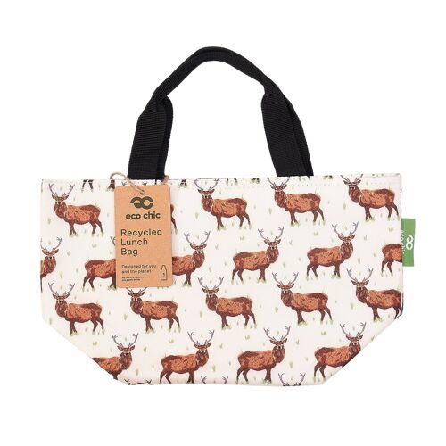 Eco Chic Lightweight Foldable Lunch Bag Stags