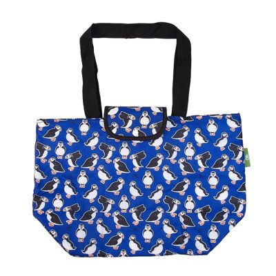 Eco Chic Lightweight Foldable Insulated Shopping Bag Puffins
