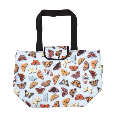 Eco Chic Lightweight Foldable Insulated Shopping Bag Wild Butterflies