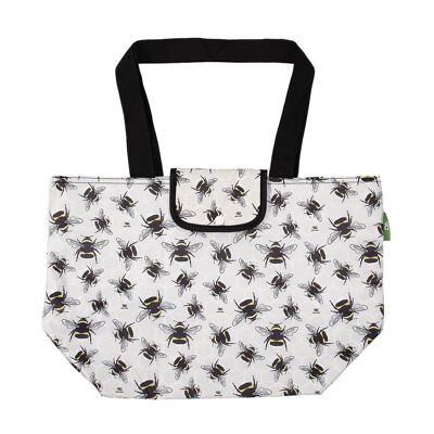 Eco Chic Lightweight Foldable Insulated Shopping Bag Bumble Bees