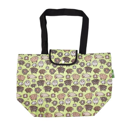 Eco Chic Lightweight Foldable Insulated Shopping Bag Cute Sheep