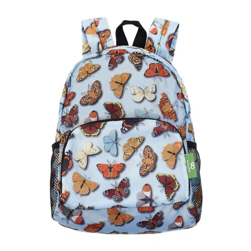 Eco Chic Lightweight Foldable Mini Backpack Wild Butterflies