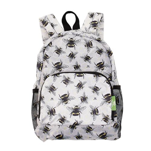 Eco Chic Lightweight Foldable Mini Backpack Bumble Bees