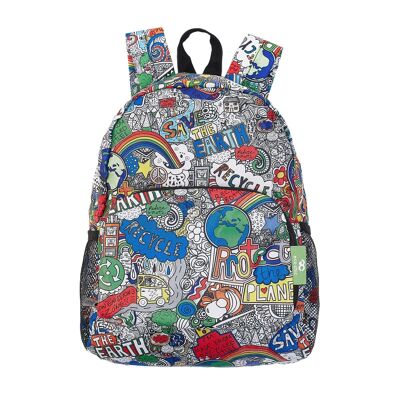 Mini mochila plegable ligera Eco Chic Save the Planet