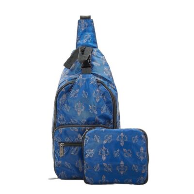 Borsa a tracolla pieghevole leggera eco chic Fleur de Lys