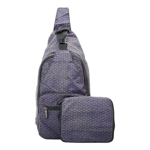 Eco Chic Lightweight Foldable Crossbody Bag Disrupted Cubes