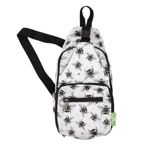 Eco Chic Lightweight Foldable Crossbody Bag Bumble Bees