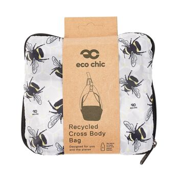 Sac à bandoulière pliable léger Eco Chic Bumble Bees 2