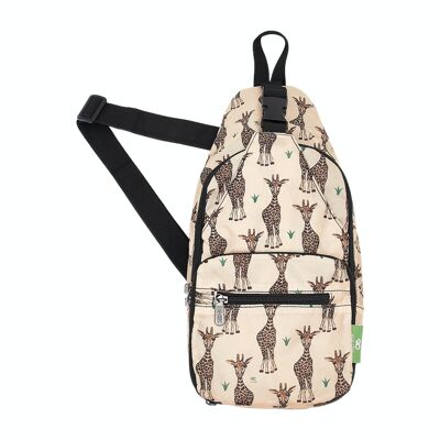Eco Chic Lightweight Foldable Crossbody Bag Giraffes