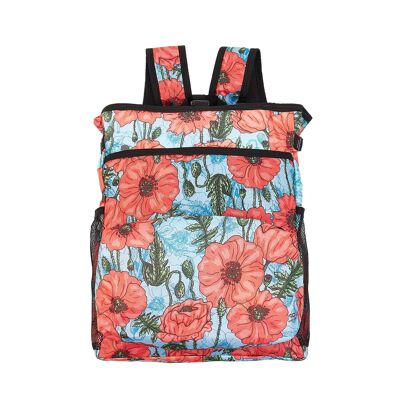 Eco Chic Lightweight Foldable Backpack Cooler Poppies