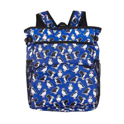 Eco Chic Lightweight Foldable Backpack Cooler Puffins