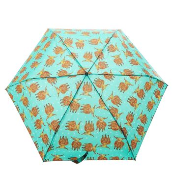 Eco Chic Mini Parapluie Pliable Vache Highland 2