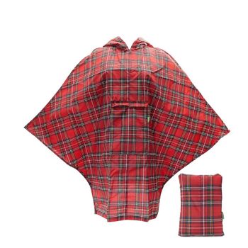 Poncho Tartan Adulte Pliable Imperméable Eco Chic 1