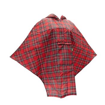 Poncho Tartan Adulte Pliable Imperméable Eco Chic 3