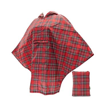 Poncho Tartan Adulte Pliable Imperméable Eco Chic 4