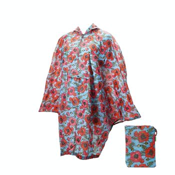 Poncho Adulte Pliable Imperméable Eco Chic Coquelicots 5