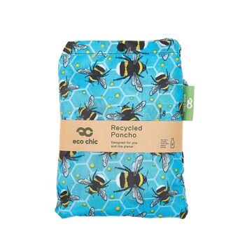 Poncho adulte pliable imperméable Eco Chic Bumble Bees 3