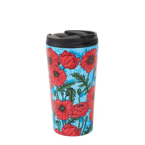 Eco Chic Thermal Coffee Cup Poppies