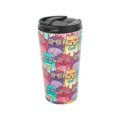 Eco Chic Thermal Coffee Cup Glasses Cats