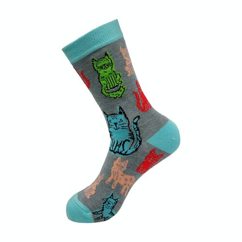 Eco Chic Eco-Friendly Bamboo Socks Cats