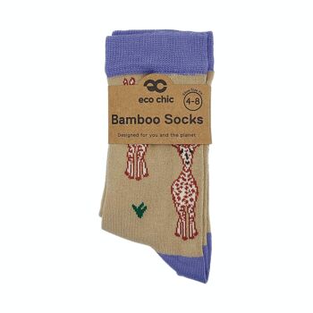 Eco Chic Chaussettes Écologiques en Bambou Girafes 2