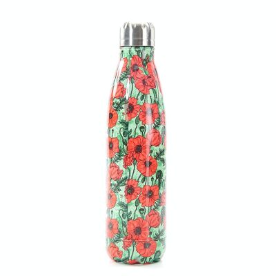 Eco Chic Thermoflasche Mohnblumen