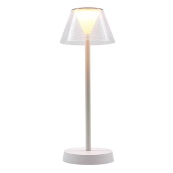 Lampe de table sans fil LED BEVERLY WHITE H34cm 2
