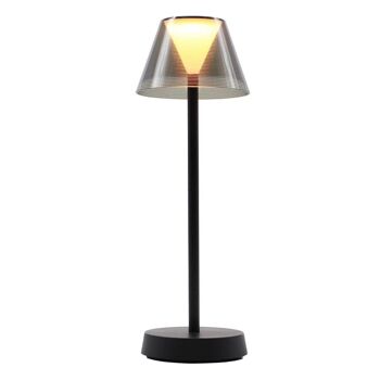 Lampe de table sans fil LED BEVERLY BLACK H34cm 2