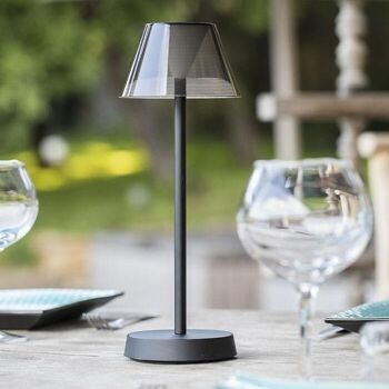 Lampe de table sans fil LED BEVERLY BLACK H34cm 3