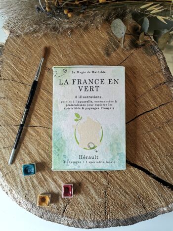 HERAULT - Coffret "La France en Vert" - 5 Illustrations pour découvrir un département 5