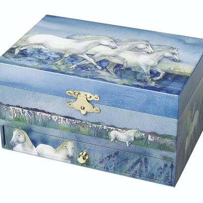 Camargue Horse Phosphorescent Musical Jewelry Box© - NEW