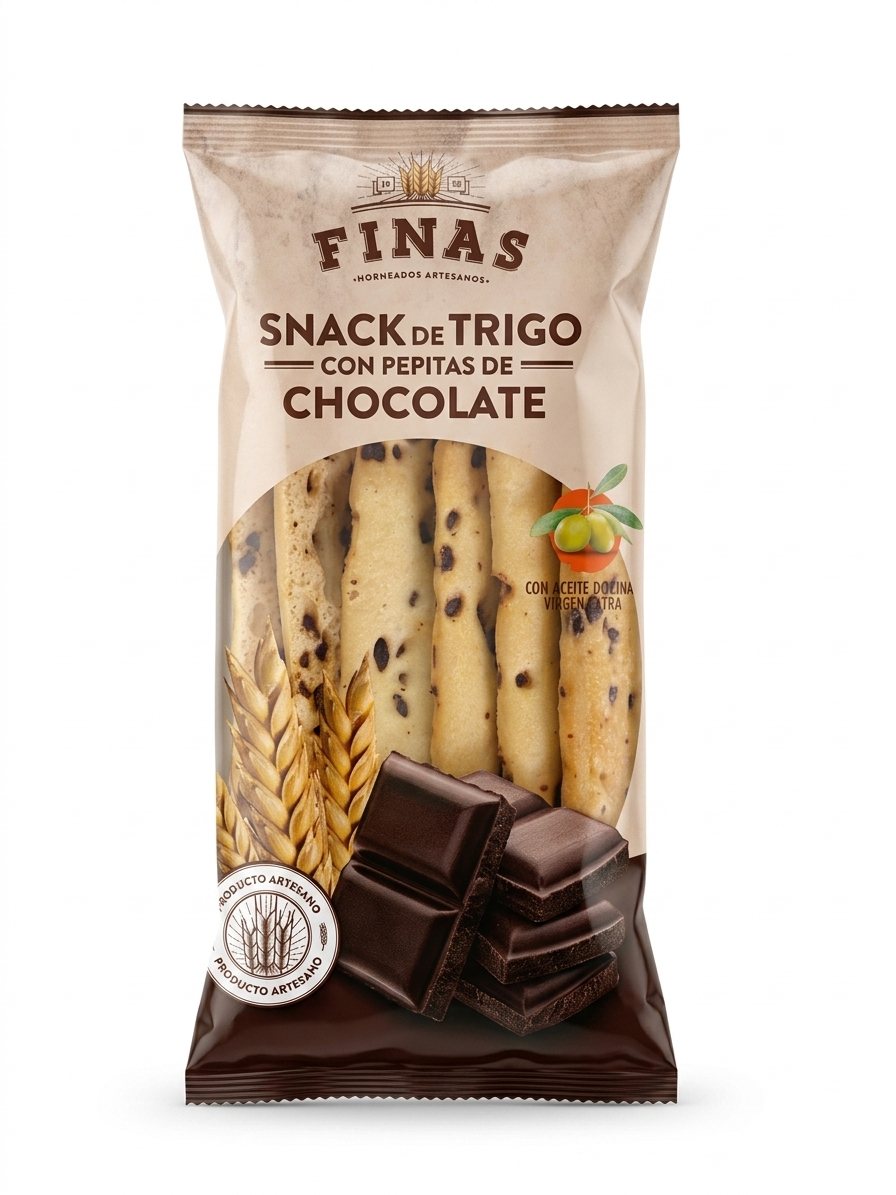 SNACK DE TRIGO CON CHOCOLATE  75 g.
