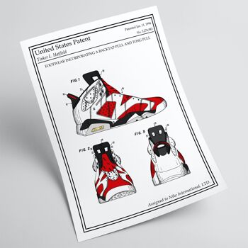 Affiche Brevet Couleur Air Jordan 2