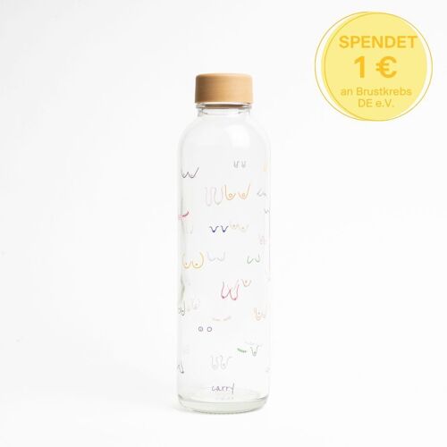 Trinkflasche aus Glas - CARRY Bottle BOOBIES 0,7l - mit SPENDENANTEIL