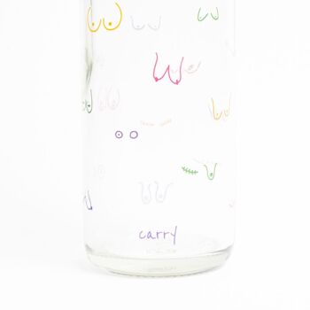 Gourde en verre - CARRY Bottle BOOBIES 0.7l - avec DONATION SHARE 10