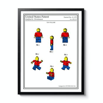 Affiche Brevet Couleur Figurine Lego 1