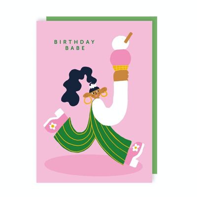 Birthday Babe Card Pack of 6